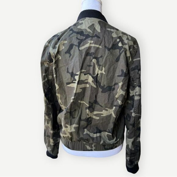 Love Tree Camouflage Camo Cargo Bomber Jacket. Coat. Military. Medium. - Picture 2 of 7
